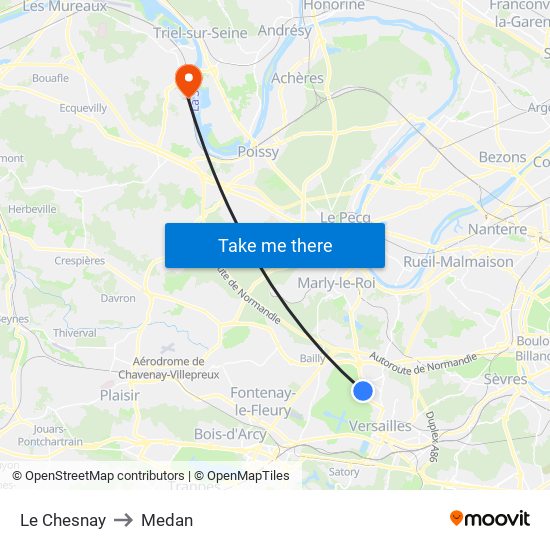 Le Chesnay to Medan map