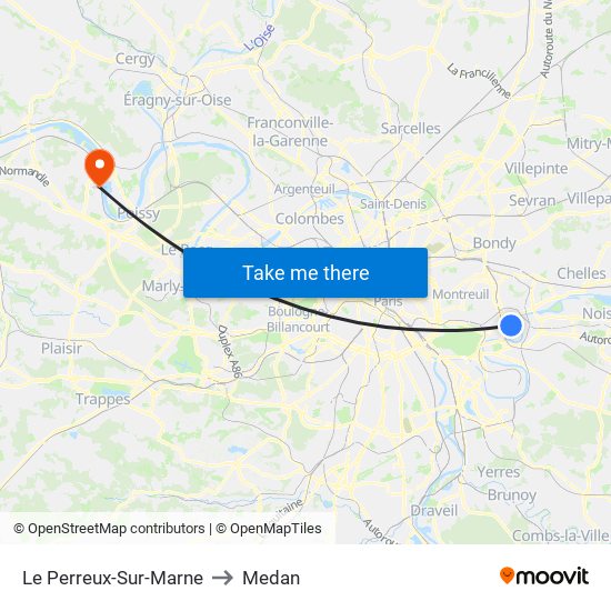 Le Perreux-Sur-Marne to Medan map