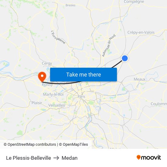 Le Plessis-Belleville to Medan map