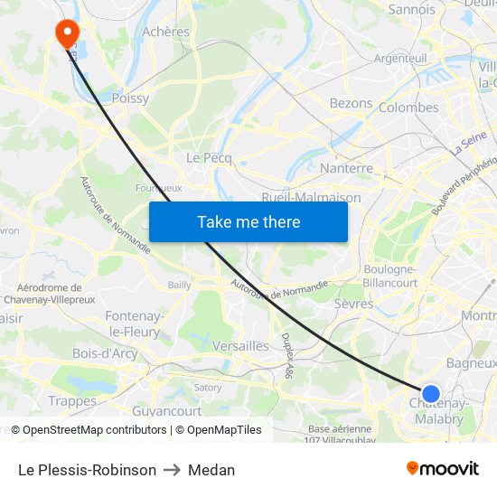 Le Plessis-Robinson to Medan map