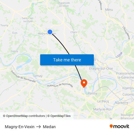 Magny-En-Vexin to Medan map
