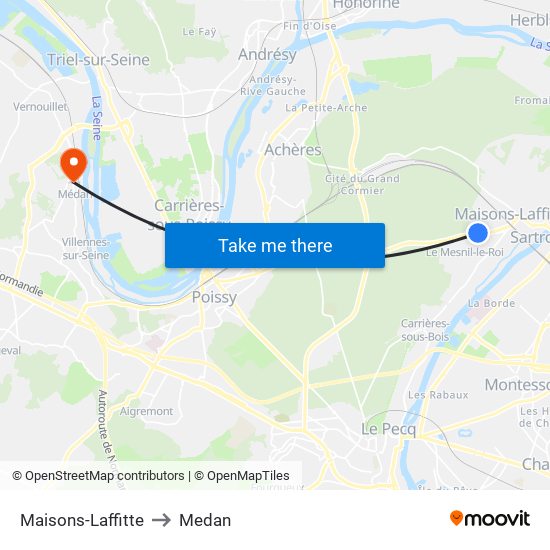 Maisons-Laffitte to Medan map