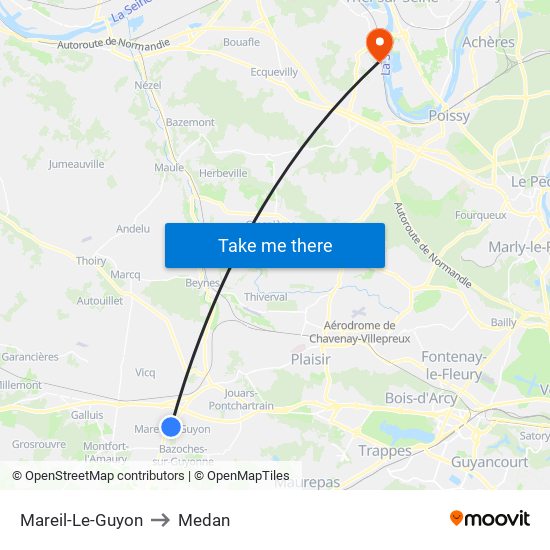 Mareil-Le-Guyon to Medan map