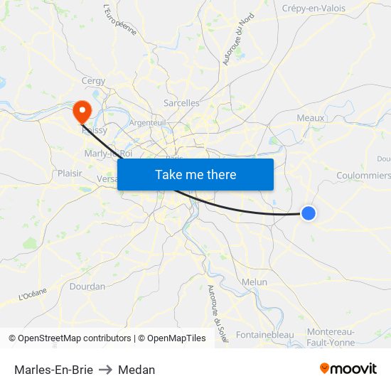 Marles-En-Brie to Medan map