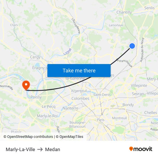 Marly-La-Ville to Medan map