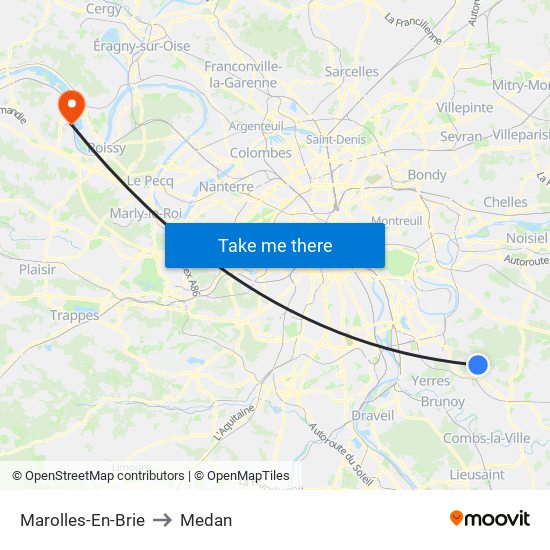 Marolles-En-Brie to Medan map