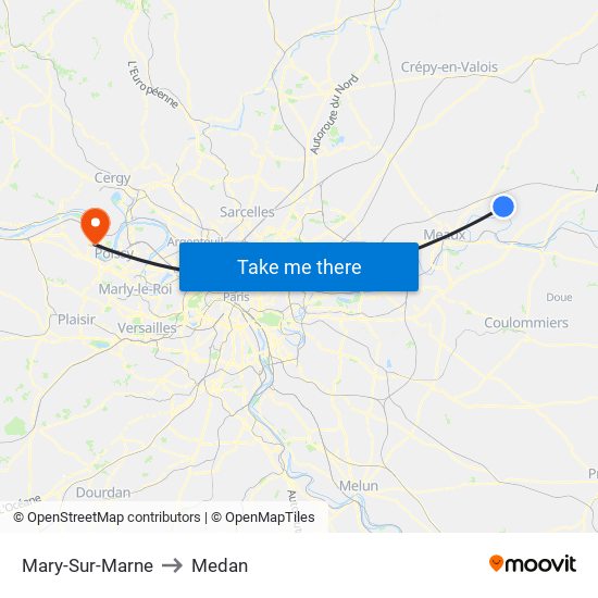 Mary-Sur-Marne to Medan map