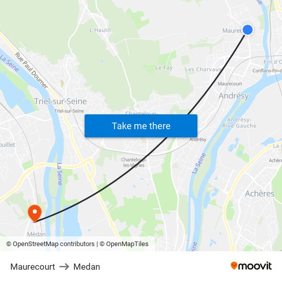 Maurecourt to Medan map