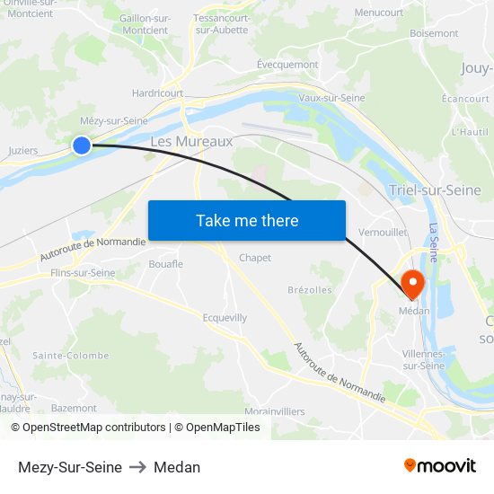 Mezy-Sur-Seine to Medan map