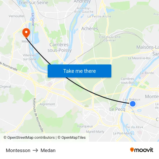 Montesson to Medan map