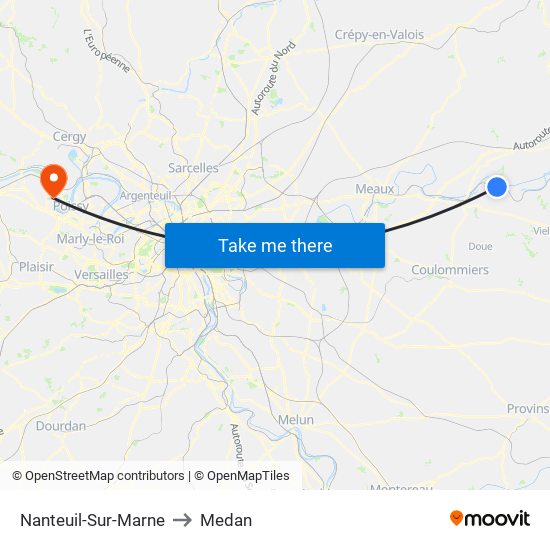Nanteuil-Sur-Marne to Medan map