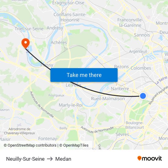 Neuilly-Sur-Seine to Medan map