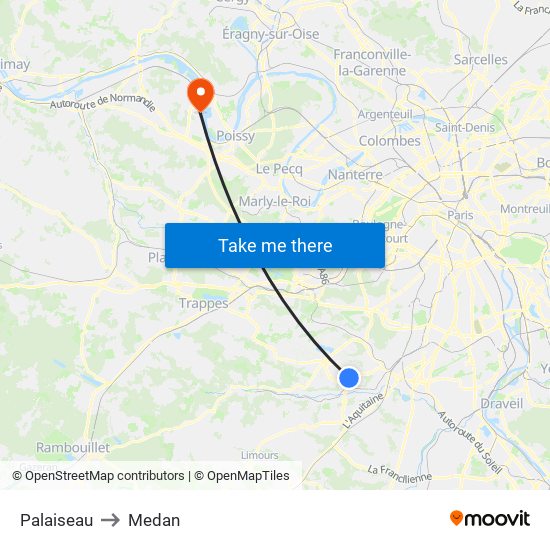 Palaiseau to Medan map