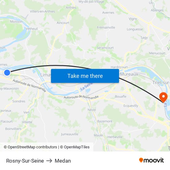 Rosny-Sur-Seine to Medan map
