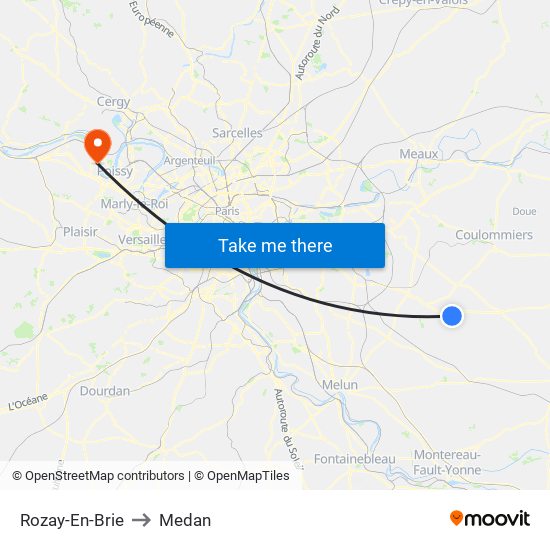 Rozay-En-Brie to Medan map