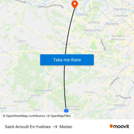 Saint-Arnoult-En-Yvelines to Medan map