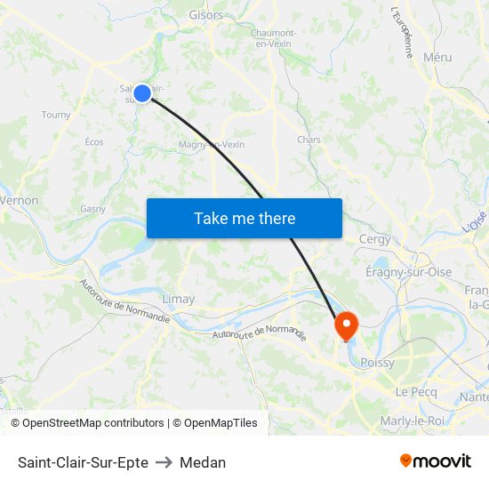 Saint-Clair-Sur-Epte to Medan map