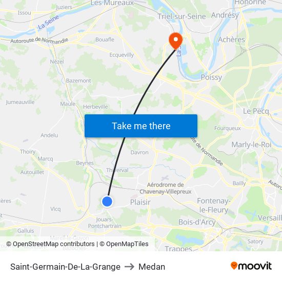 Saint-Germain-De-La-Grange to Medan map