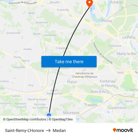 Saint-Remy-L'Honore to Medan map