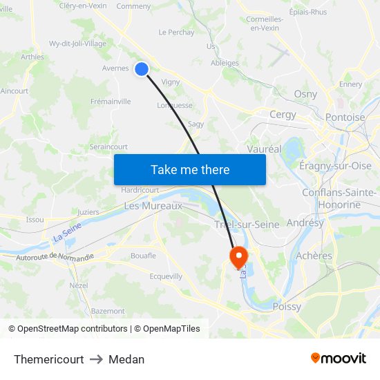 Themericourt to Medan map