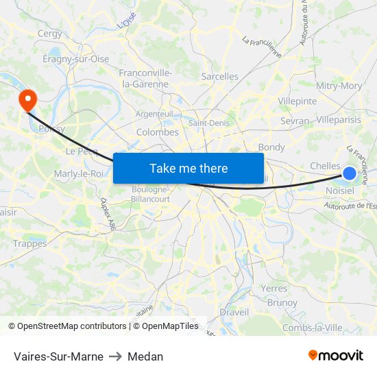 Vaires-Sur-Marne to Medan map