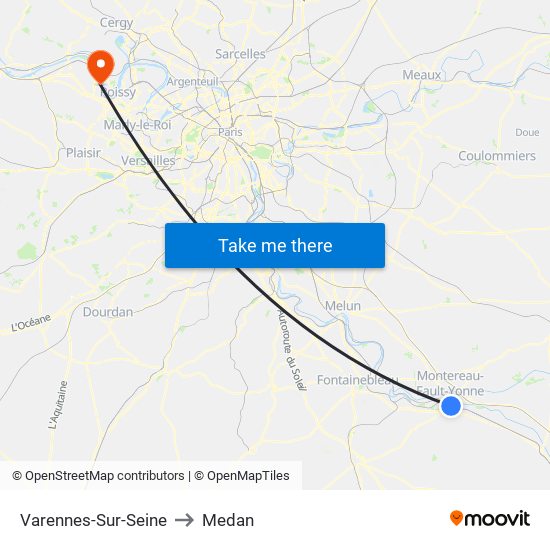Varennes-Sur-Seine to Medan map