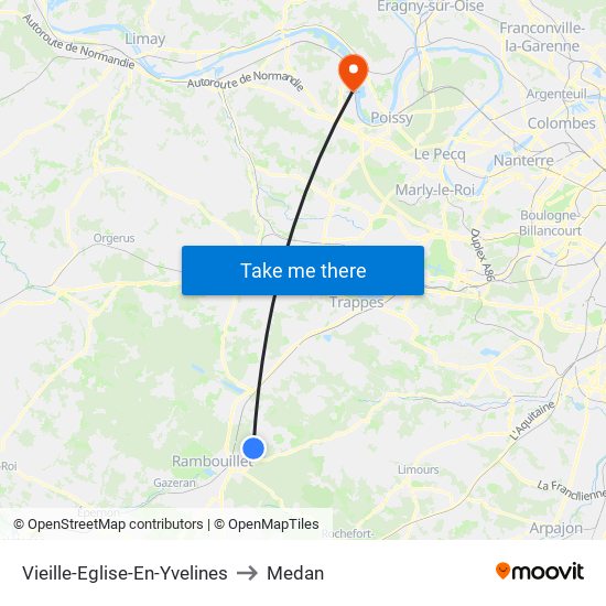 Vieille-Eglise-En-Yvelines to Medan map
