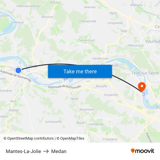 Mantes-La-Jolie to Medan map