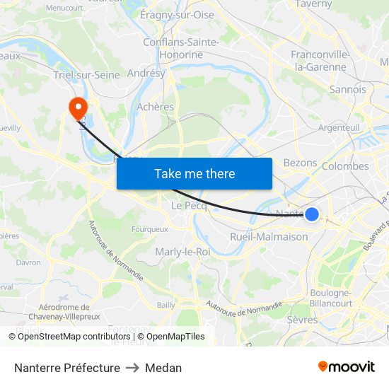 Nanterre Préfecture to Medan map