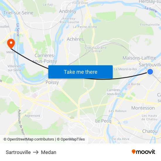 Sartrouville to Medan map