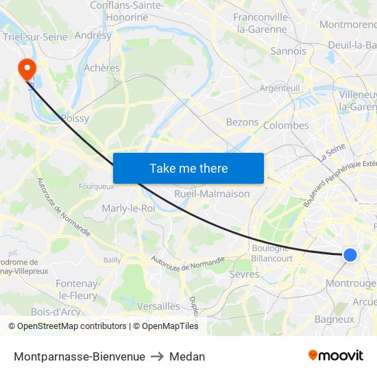 Montparnasse-Bienvenue to Medan map