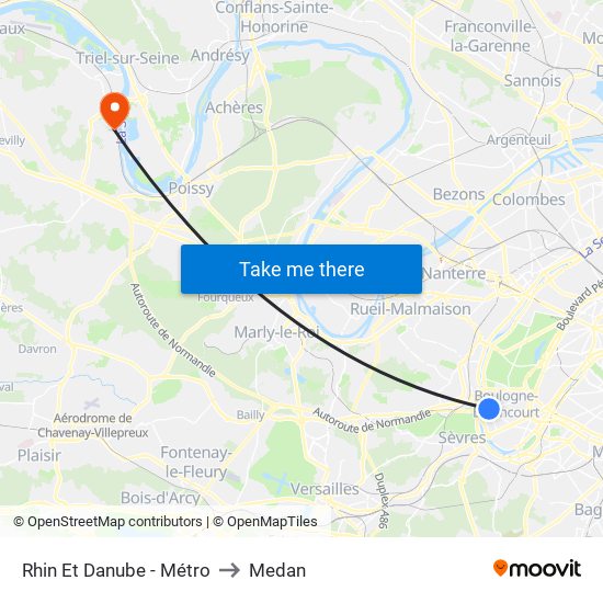 Rhin Et Danube - Métro to Medan map