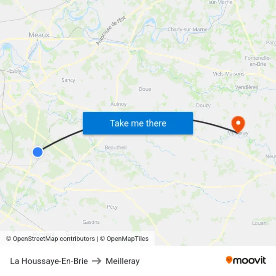 La Houssaye-En-Brie to Meilleray map