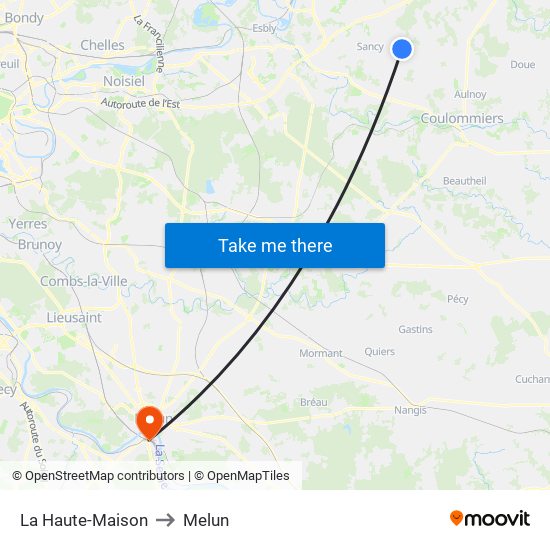 La Haute-Maison to Melun map