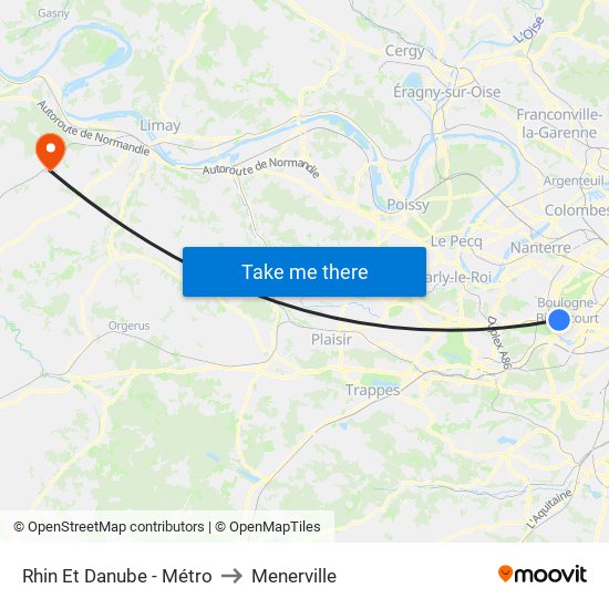 Rhin Et Danube - Métro to Menerville map