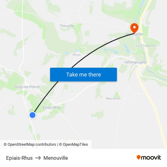 Epiais-Rhus to Menouville map