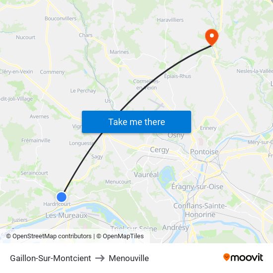 Gaillon-Sur-Montcient to Menouville map