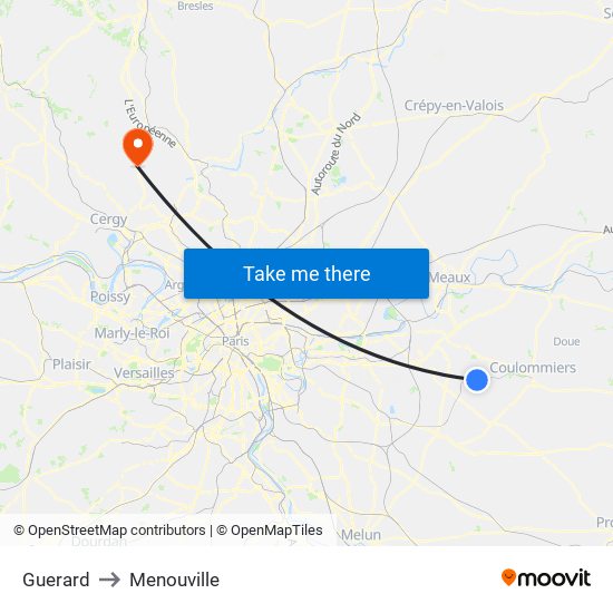 Guerard to Menouville map