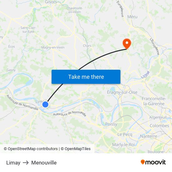 Limay to Menouville map
