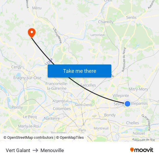 Vert Galant to Menouville map