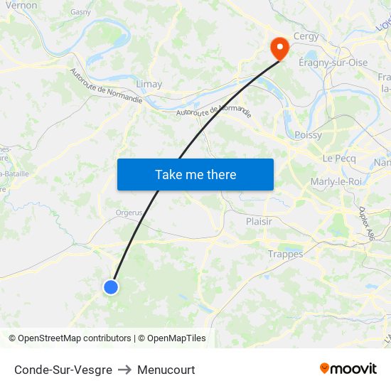 Conde-Sur-Vesgre to Menucourt map