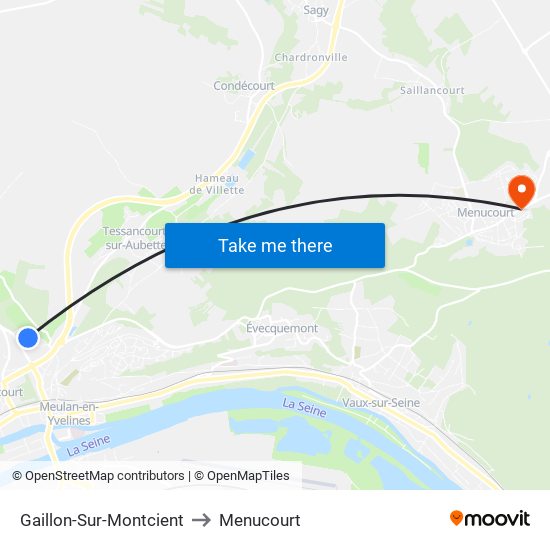 Gaillon-Sur-Montcient to Menucourt map