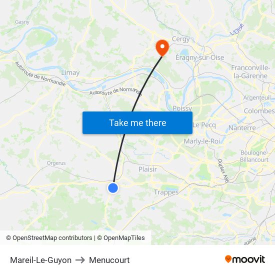 Mareil-Le-Guyon to Menucourt map