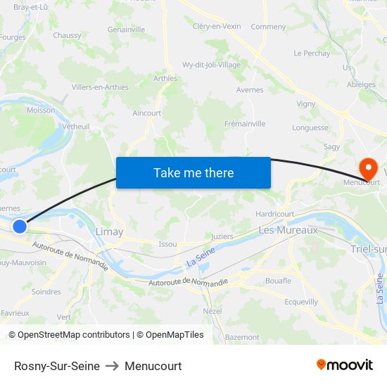 Rosny-Sur-Seine to Menucourt map