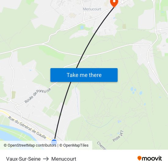 Vaux-Sur-Seine to Menucourt map