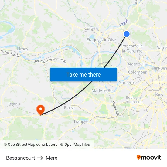 Bessancourt to Mere map