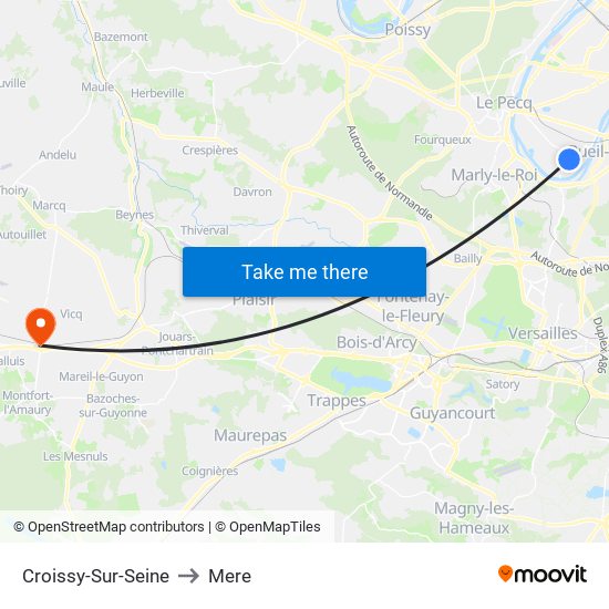 Croissy-Sur-Seine to Mere map