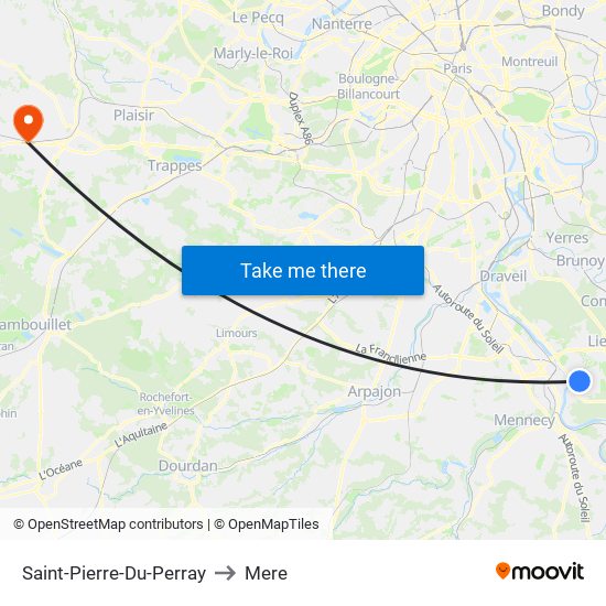 Saint-Pierre-Du-Perray to Mere map