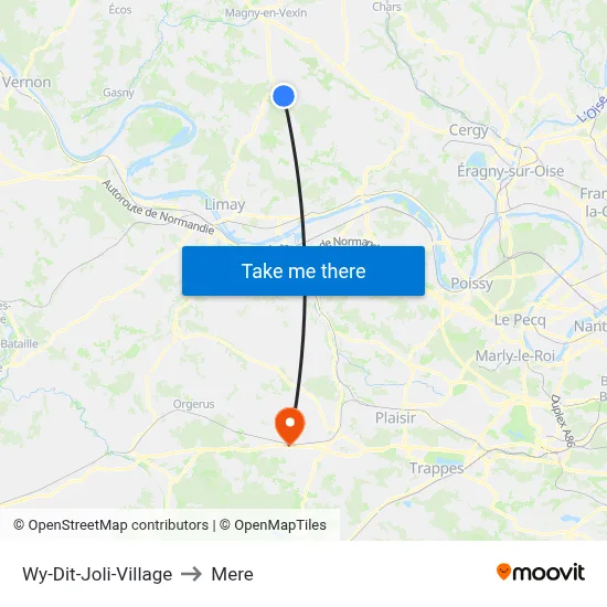 Wy-Dit-Joli-Village to Mere map