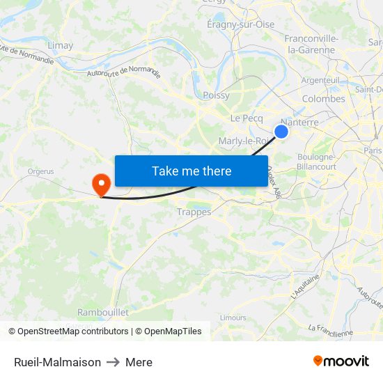 Rueil-Malmaison to Mere map